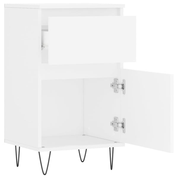 vidaXL Skjenk hvit 40x35x70 cm konstruert tre