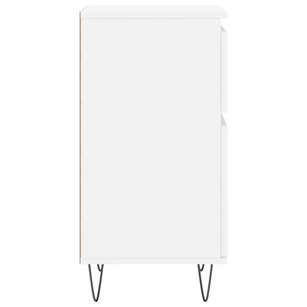 vidaXL Skjenker 2 stk hvit 40x35x70 cm konstruert tre