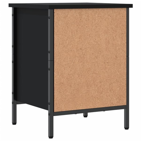 vidaXL skoskab 38x35x50 cm konstrueret træ sort