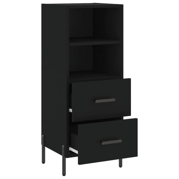 vidaXL Skjenk svart 34,5x34x90 cm konstruert tre
