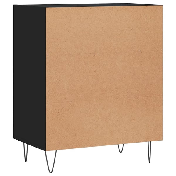 vidaXL Skjenk svart 57x35x70 cm konstruert tre