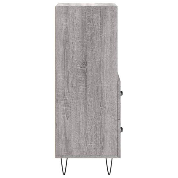vidaXL Skjenk grå sonoma 34,5x34x90 cm konstruert tre