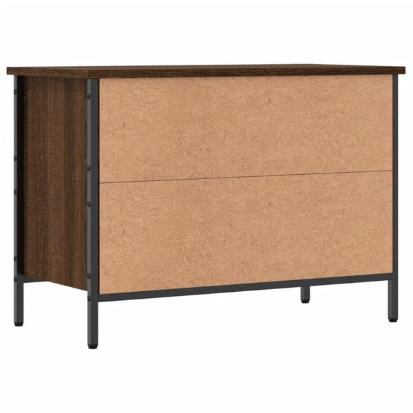 vidaXL Skohylle brun eik 69x35x50 cm konstruert tre