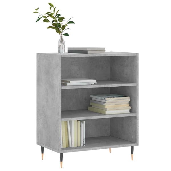 vidaXL Skjenk betonggrå 57x35x70 cm konstruert tre