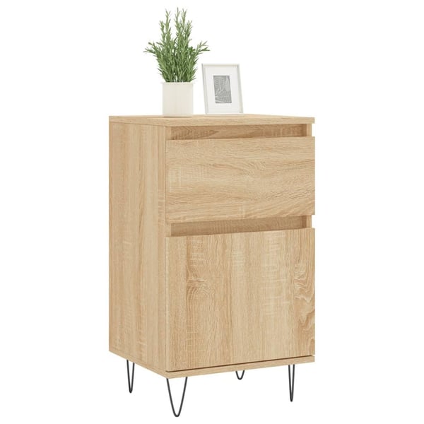 vidaXL Skjenk sonoma eik 40x35x70 cm konstruert tre