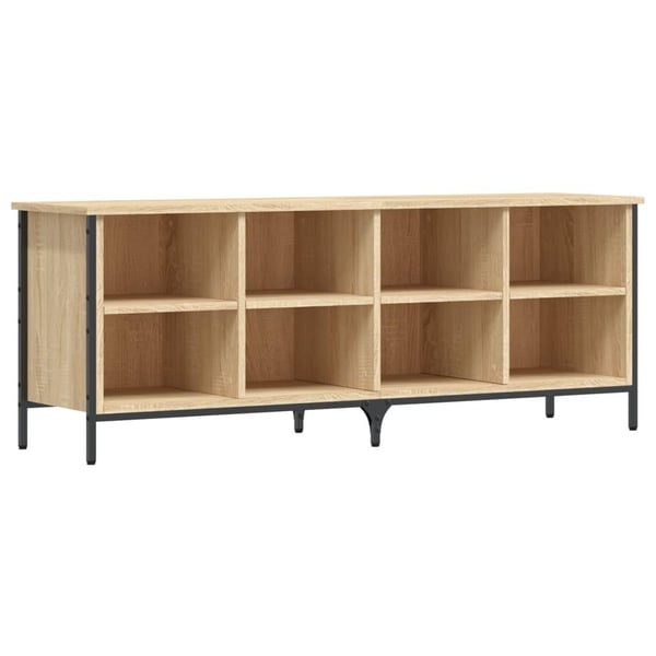 vidaXL Skoskap sonoma eik 131x35x50 cm konstruert tre