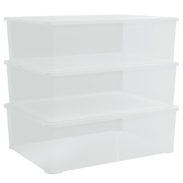 vidaXL Putekasser plast 3 stk 25 L stablebar