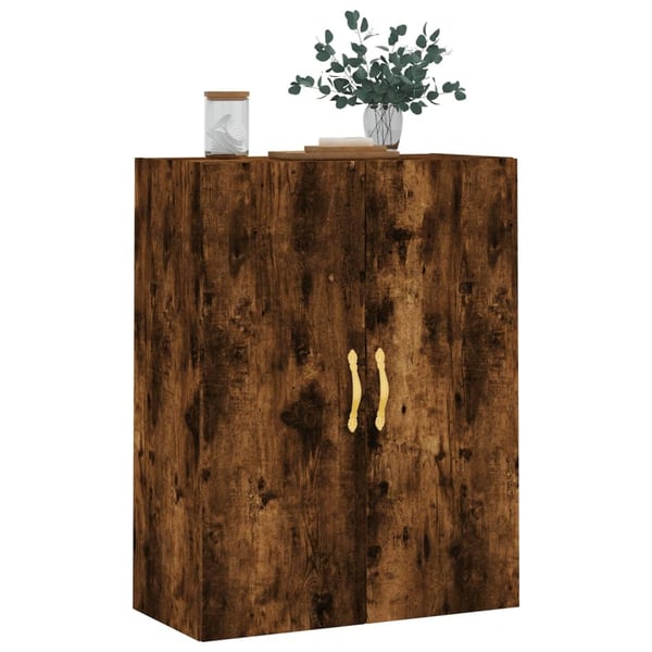 vidaXL Veggskap røkt eik 69,5x34x90 cm