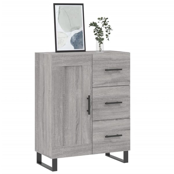 vidaXL Skjenk grå sonoma 69,5x34x90 cm konstruert tre
