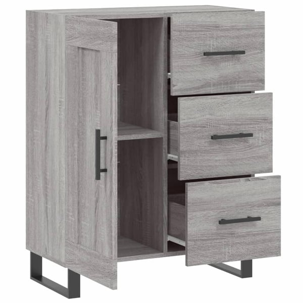vidaXL Skjenk grå sonoma 69,5x34x90 cm konstruert tre