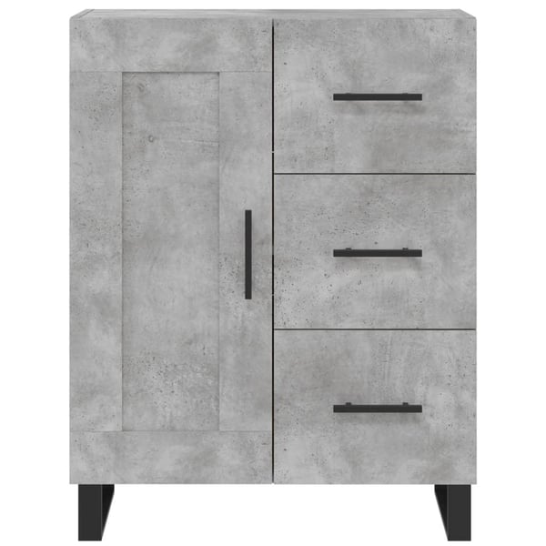 vidaXL Skjenk betonggrå 69,5x34x90 cm konstruert tre