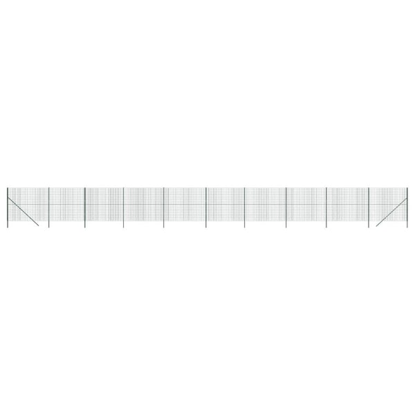 vidaXL trådhegn 2x25 m galvaniseret stål grøn