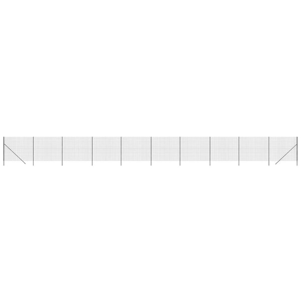 vidaXL trådhegn 1,8x25 m galvaniseret stål antracitgrå