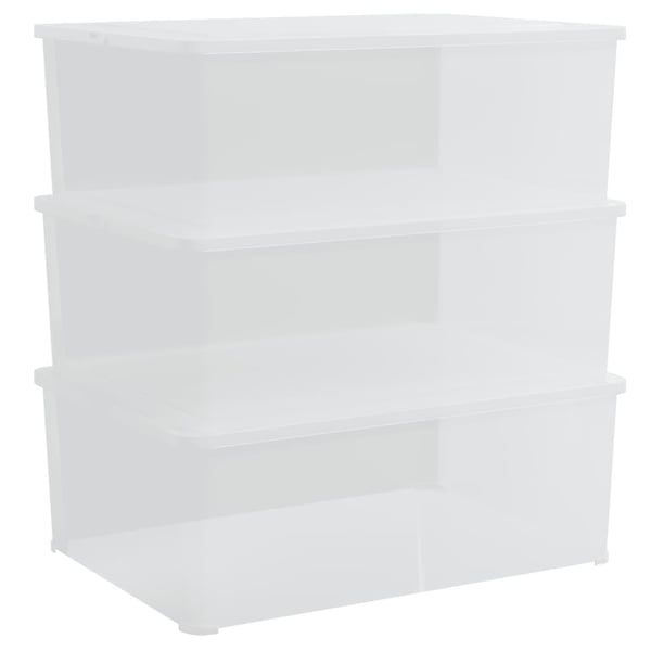 vidaXL Putekasser plast 3 stk 10 L stablebar