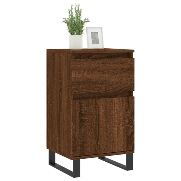 vidaXL Skjenker 2 stk brun eik 40x35x70 cm konstruert tre