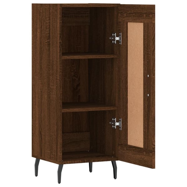 vidaXL Skjenk brun eik 34,5x34x90 cm konstruert tre