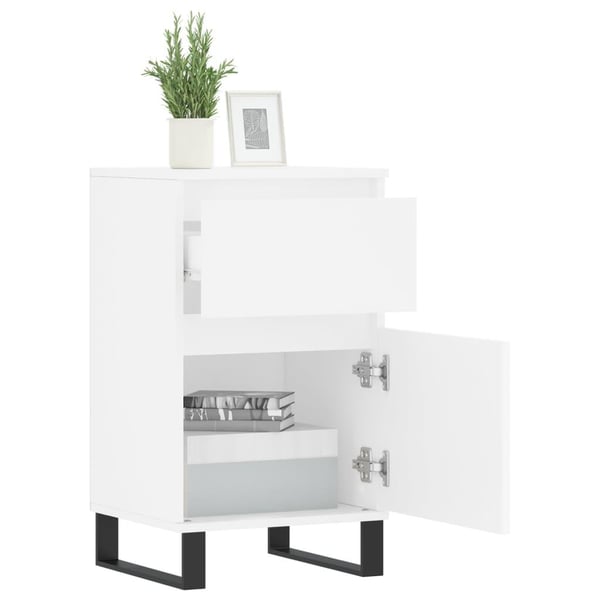 vidaXL Skjenker 2 stk hvit 40x35x70 cm konstruert tre