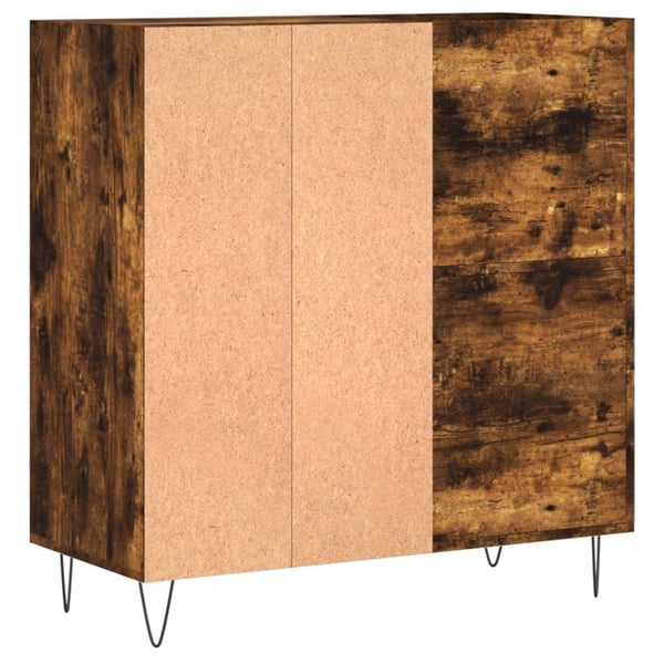 vidaXL Hifi-benk røkt eik 84,5x38x89 cm konstruert tre