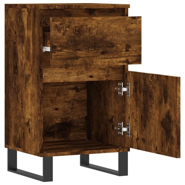 vidaXL Skjenker 2 stk røkt eik 40x35x70 cm konstruert tre