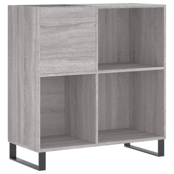 vidaXL Hifi-benk grå sonoma 84,5x38x89 cm konstruert tre
