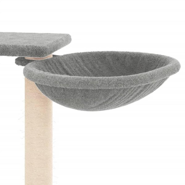 vidaXL Kattetre med klorestolper lysegrå 82 cm