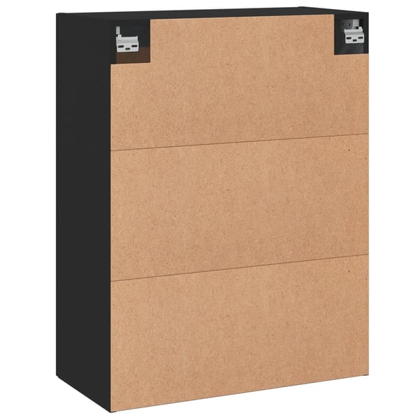 vidaXL vægskab 69,5x34x90 cm konstrueret træ sort