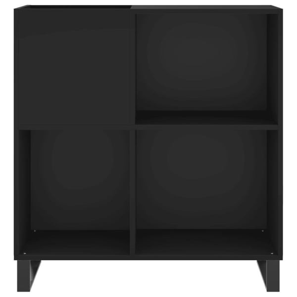 vidaXL vinylskab 84,5x38x89 cm konstrueret træ sort