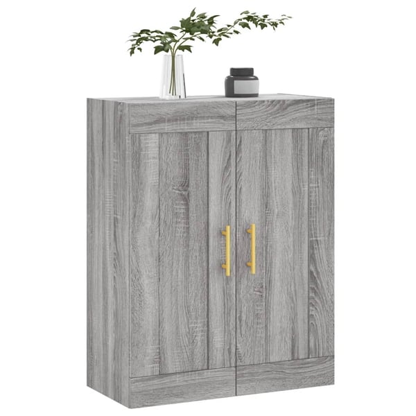 vidaXL vægskab 69,5x34x90 cm konstrueret træ grå sonoma-eg