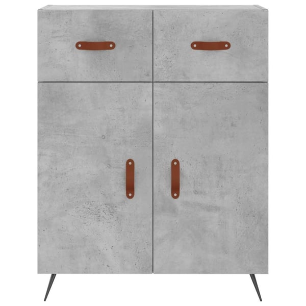 vidaXL Skjenk betonggrå 69,5x34x90 cm konstruert tre