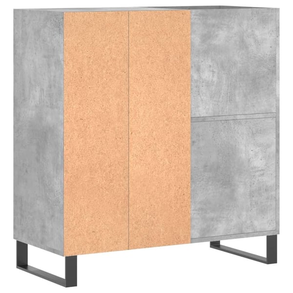 vidaXL Hifi-benk betonggrå 84,5x38x89 cm konstruert tre