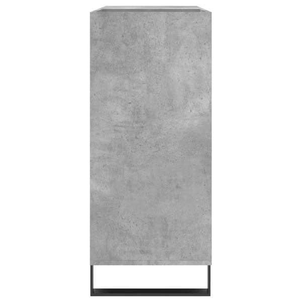 vidaXL Hifi-benk betonggrå 84,5x38x89 cm konstruert tre