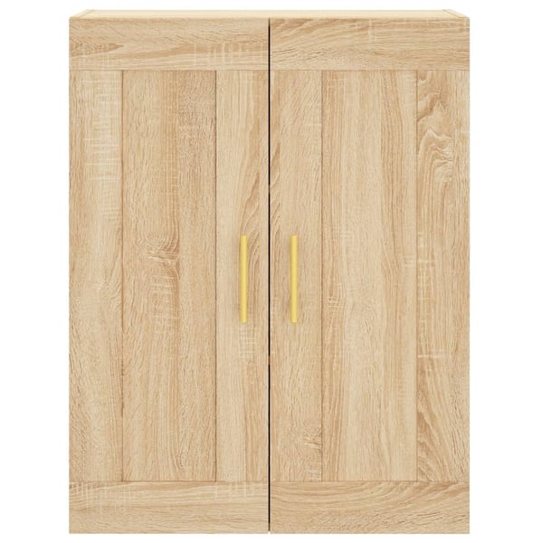 vidaXL Veggskap sonoma eik 69,5x34x90 cm konstruert tre