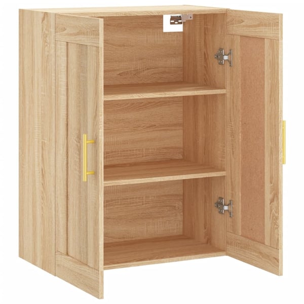 vidaXL Veggskap sonoma eik 69,5x34x90 cm konstruert tre