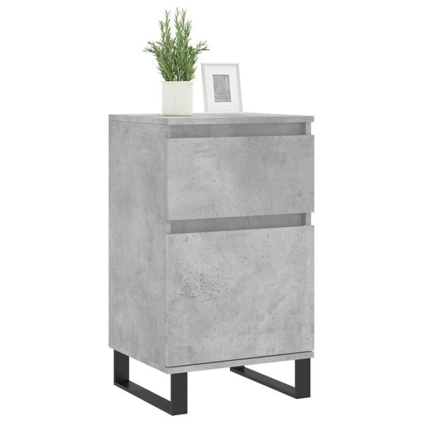 vidaXL Skjenker 2 stk betonggrå 40x35x70 cm konstruert tre