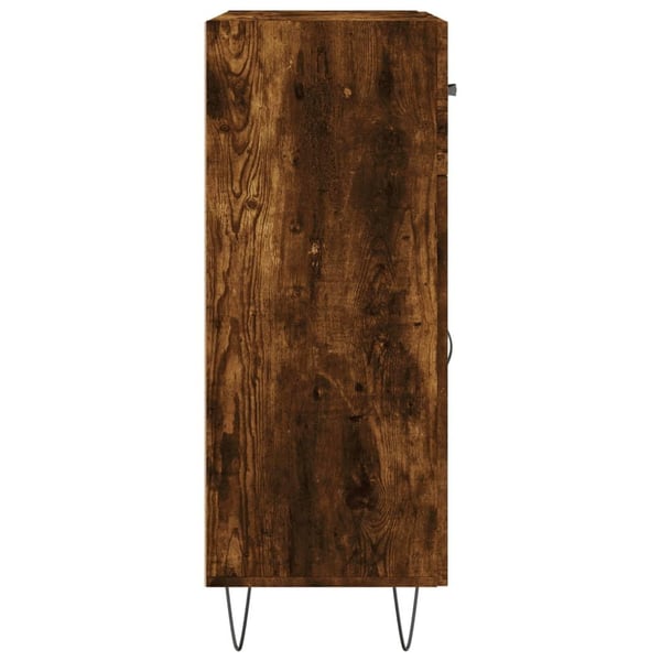 vidaXL Skjenk røkt eik 69,5x34x90 cm konstruert tre