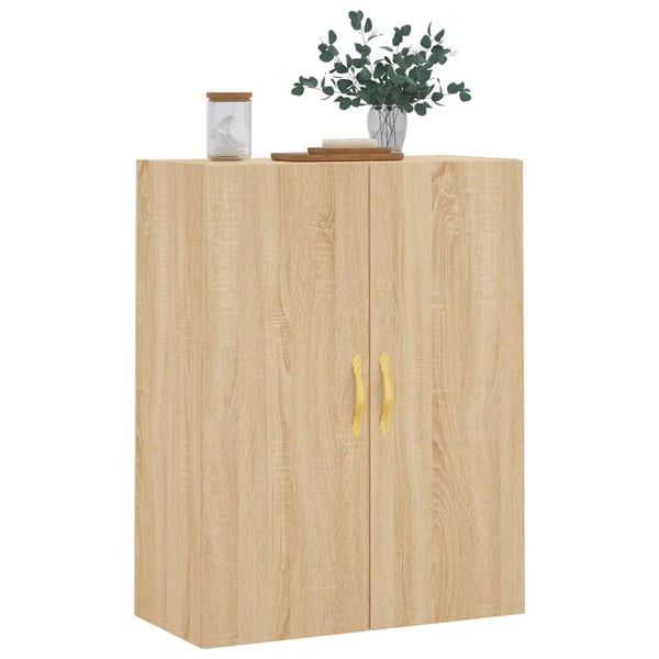 vidaXL væghængt skab 69,5x34x90 cm konstrueret træ sonoma-eg