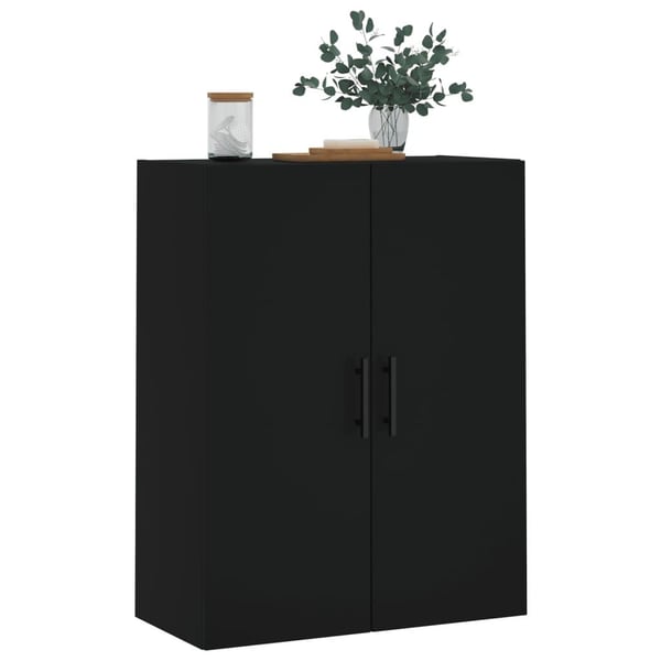 vidaXL væghængt skab 69,5x34x90 cm sort