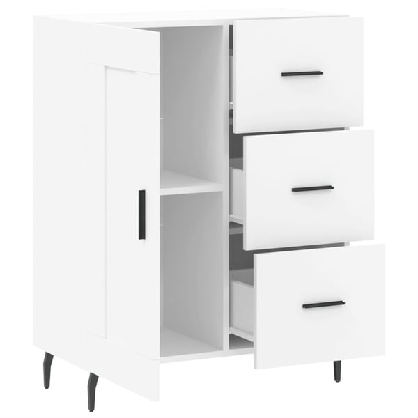 vidaXL Skjenk hvit 69,5x34x90 cm konstruert tre