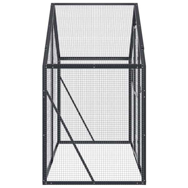 vidaXL Fuglehus antrasitt 179x100x185 cm aluminium