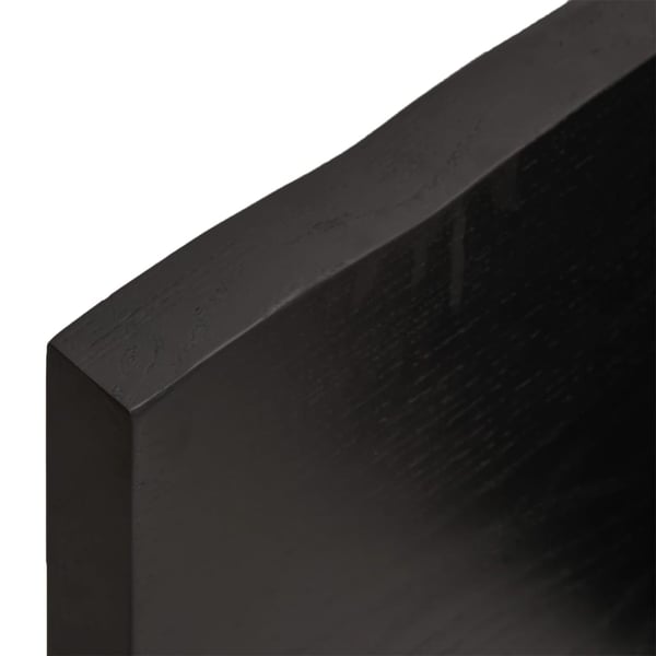 vidaXL Bordplate mørkegrå 100x40x4 cm behandlet eik naturlig kant