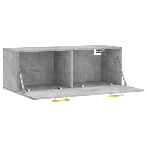 vidaXL Veggskap betonggrå 100x36,5x35 cm konstruert tre