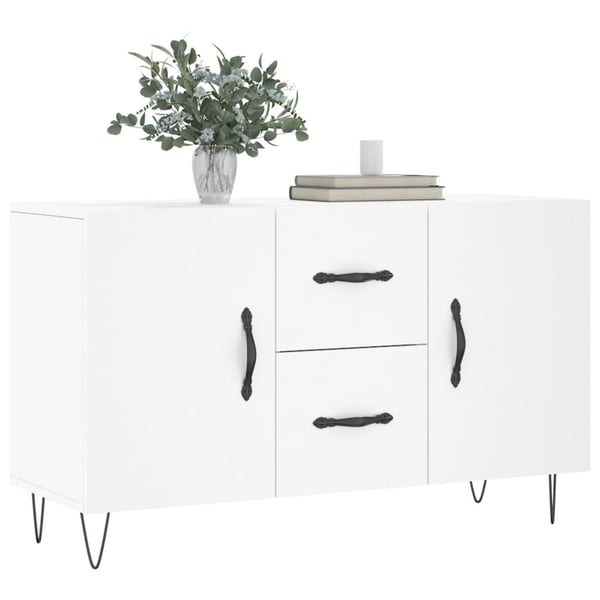 vidaXL Skjenk hvit 100x36x60 cm konstruert tre