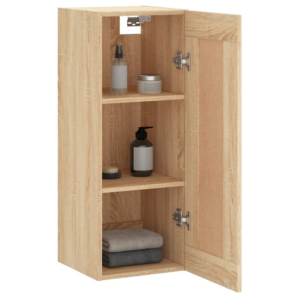 vidaXL vægskab 34,5x34x90 cm konstrueret træ sonoma-eg