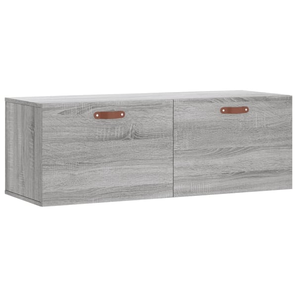 vidaXL Veggskap grå sonoma 100x36,5x35 cm konstruert tre