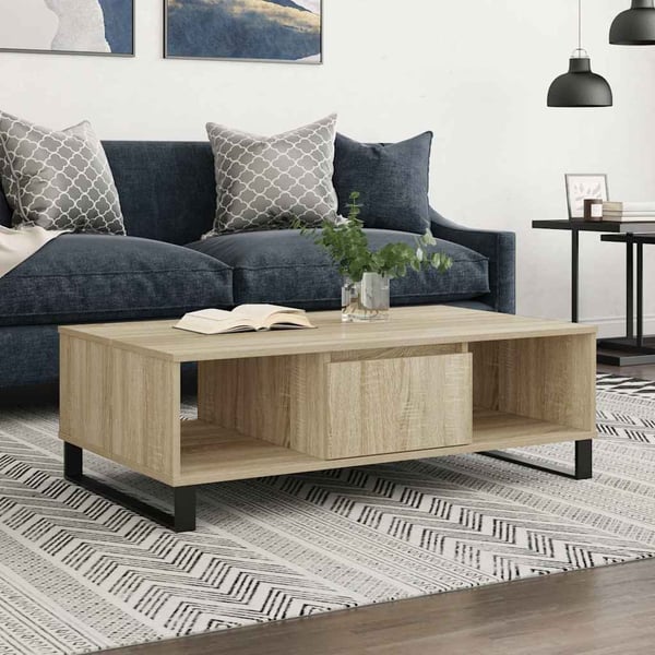 vidaXL Salongbord Sonoma eik 104x60x35 cm konstruert tre