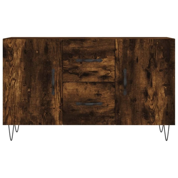 vidaXL Skjenk røkt eik 100x36x60 cm konstruert tre
