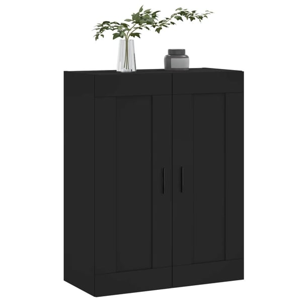 vidaXL vægskab 69,5x34x90 cm konstrueret træ sort
