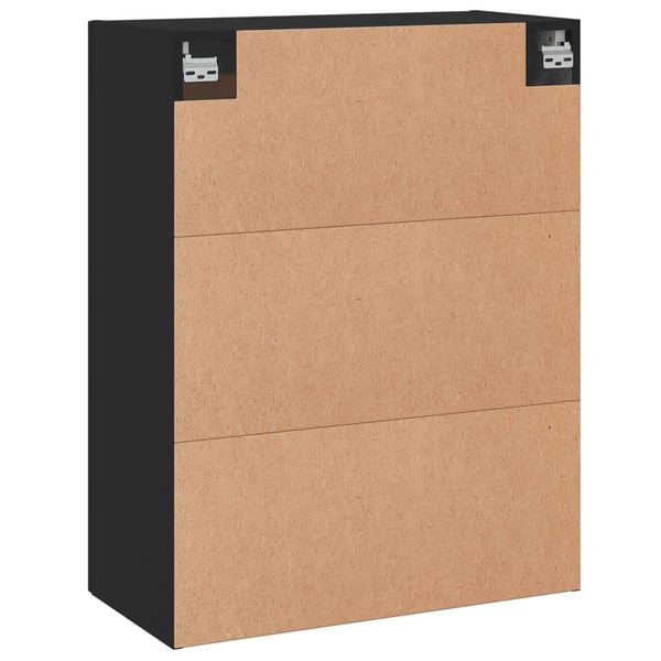 vidaXL vægskab 69,5x34x90 cm konstrueret træ sort