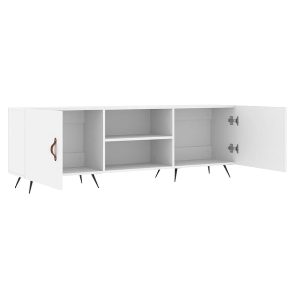 vidaXL TV-benk hvit 150x30x50 cm konstruert tre