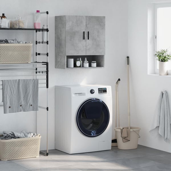 vidaXL Seinäkaappi betoninharmaa 60x31x70 cm tekninen puu